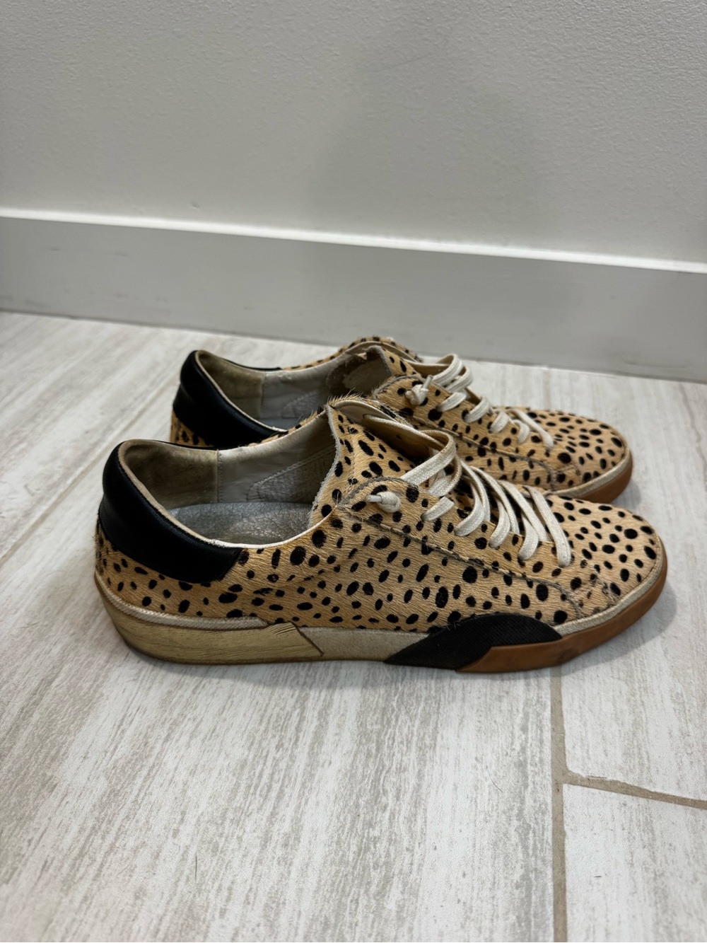 Dolce Vita Cheetah Sneakers with Black Accents